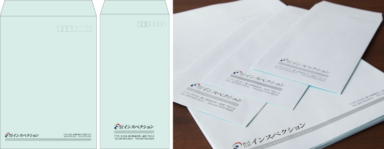 角2.長3封筒デザイン作成事例;埼玉県,さいたま市,川口市,川越市